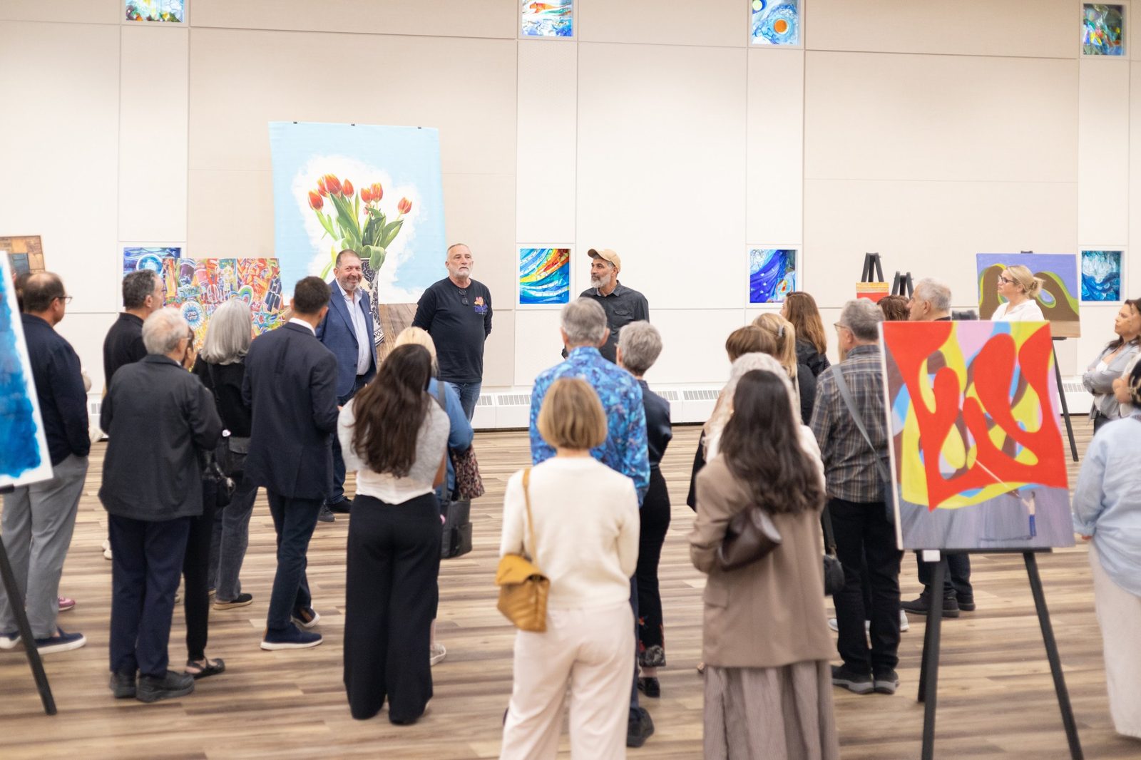 Crowd gathered at the Colours of Hope opening